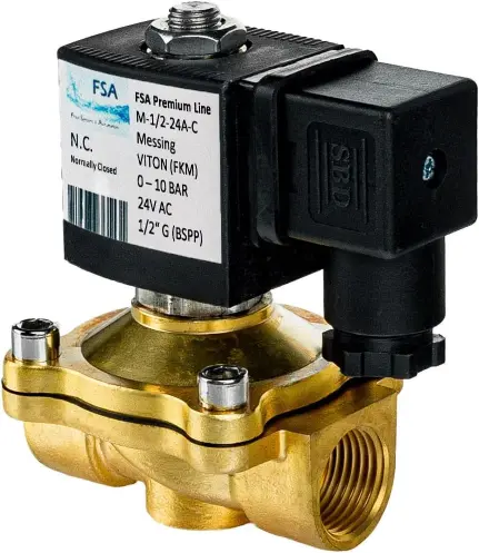 FSA Electroválvula latón 1/2\\\" 24V AC 0-10 bar