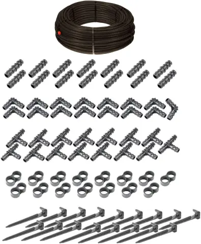 HaGa® Set riego – Manguera por goteo 16 mm (50 m) + accesorios