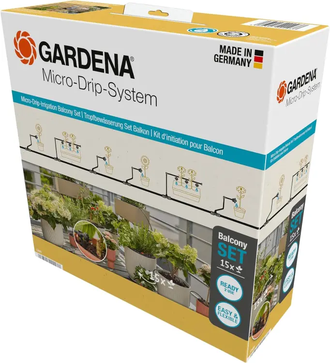 Gardena Micro-Drip balcón 15 plantas (13401-20)Gardena Micro-Drip balcón 15 plantas (13401-20)