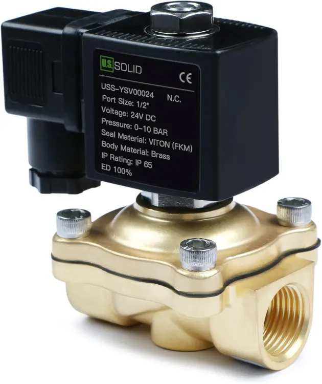 U.S. Solid Electroválvula latón G 1/2 pulgada 24